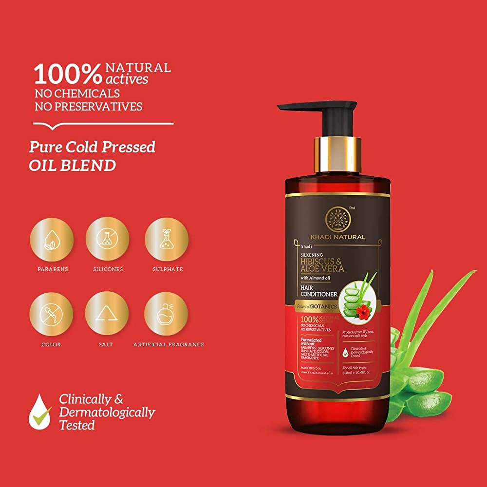 Khadi Natural Hibiscus & Aloe Vera Hair Conditioner | Grocsy