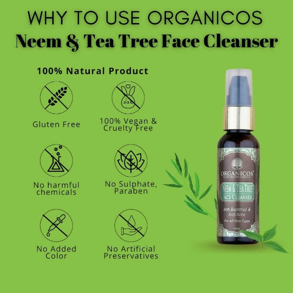 Organicos Neem & Tea Tree Face Cleanser | Grocsy