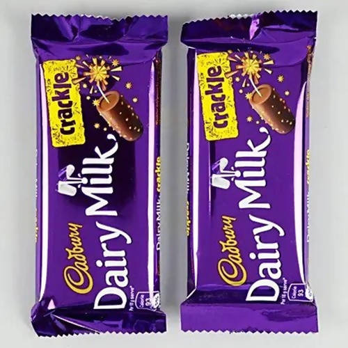 Kundan Ethnic Rakhi and Dairy Milk Crackle Chocolates | Grocsy