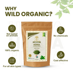 Wild Organic Henna Hair Colour Powder For Smooth Hair Pack | Grocsy