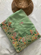Teeya Creation New Trendy Party Wear Soft Silk Saree-Light_Green | Grocsy