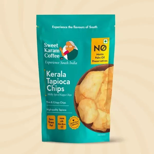Sweet Karam Coffee Kerala Tapioca (Kappa) Chips | Grocsy