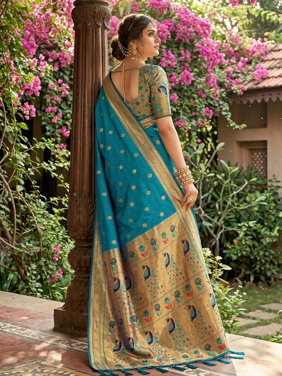 Shree Shyam Fashion Sky Blue Soft Silk Saree | Grocsy