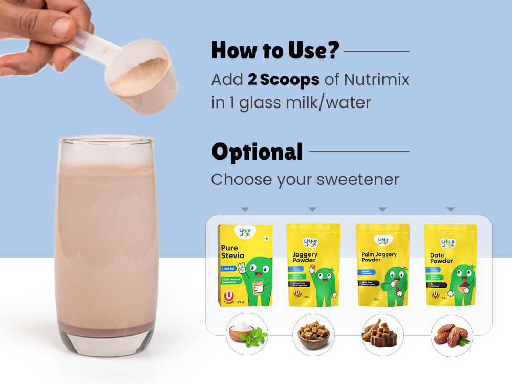 Little Joys Nutrimix Nutrition Powder (7-12 Yr) Chocolate Flavour No White Sugar | Grocsy