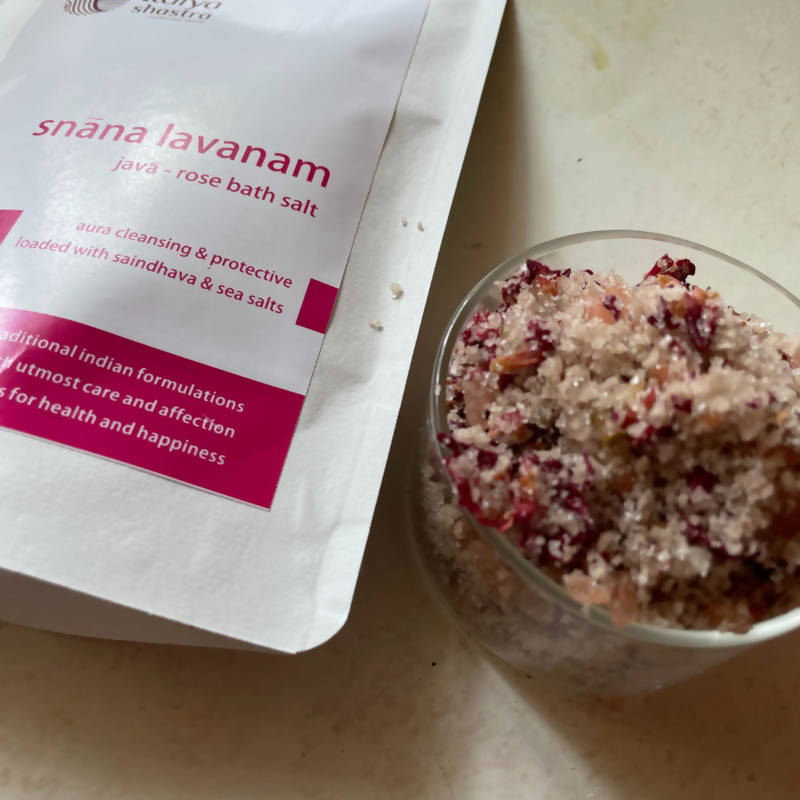 Kalya Shastra Snaana Lavanam Javaa Rose Bath Salt | Grocsy
