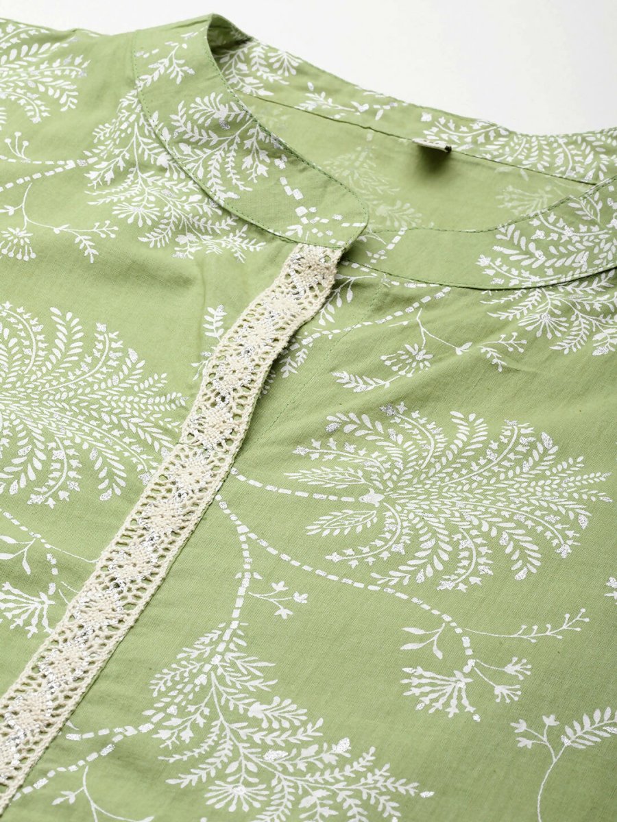 Ahalyaa Women's Traditional wear Co-ords - Green | Grocsy