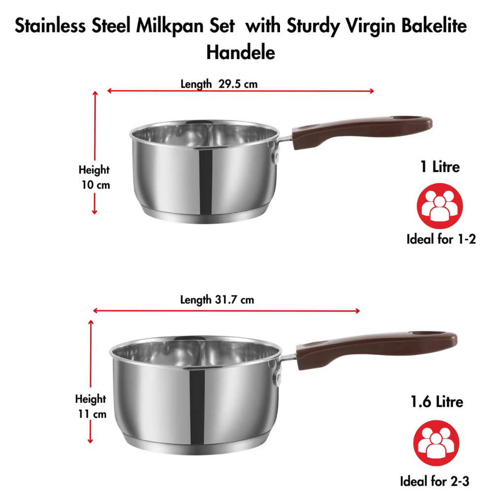 Vinod Stainless Steel Milkpan/Saucepan | Grocsy