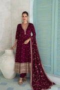 Anaita Maroon Chinon Anarkali Suit with Embroidery Sequins Work | Grocsy