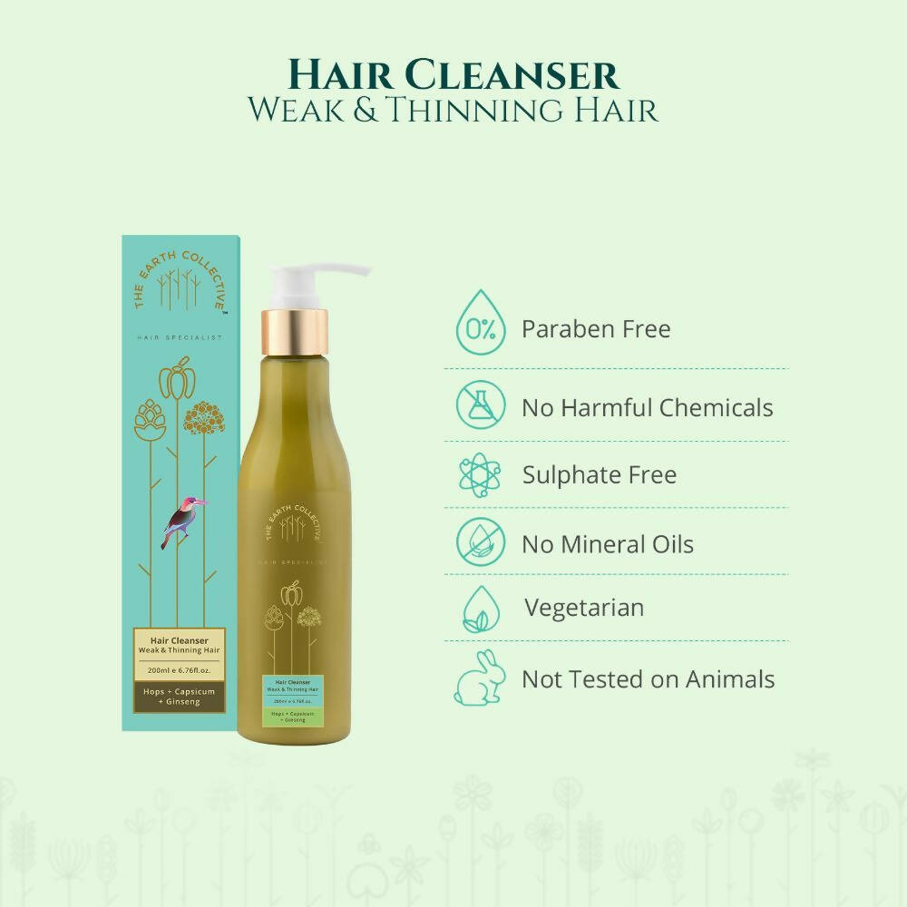 The Earth Collective Hair Cleanser - Weak & Thinning Hair | Grocsy