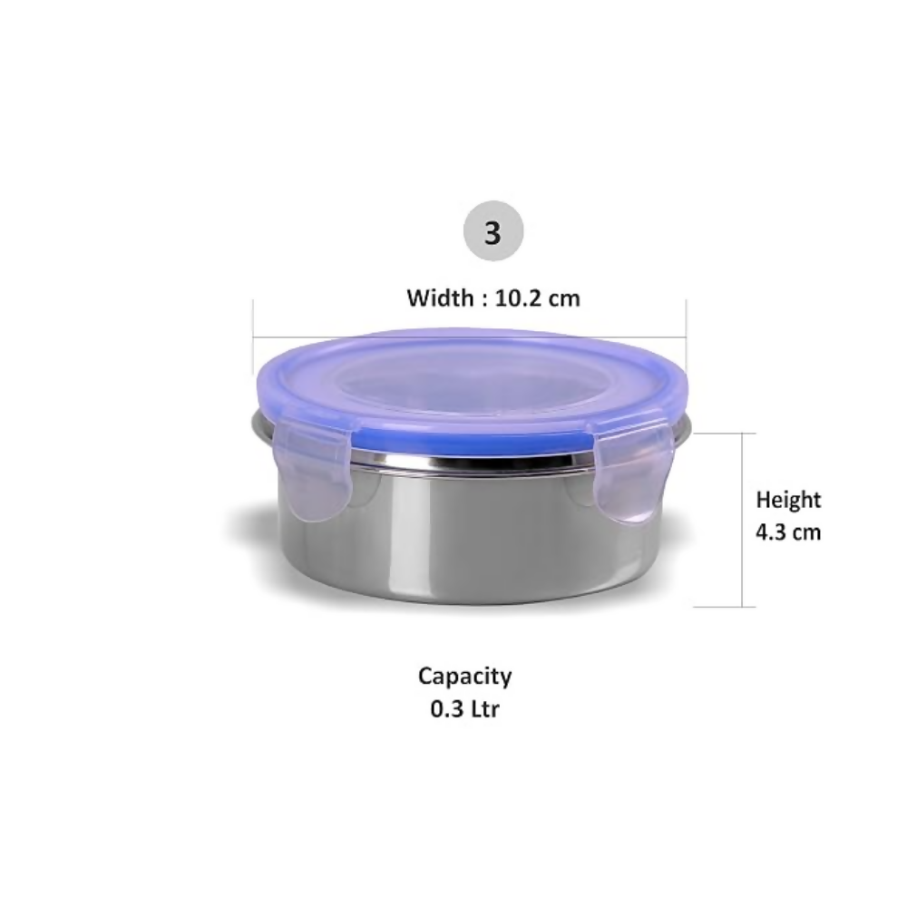 Sumeet Stainless Steel Airtight Containers With Leak Proof Lids | Grocsy