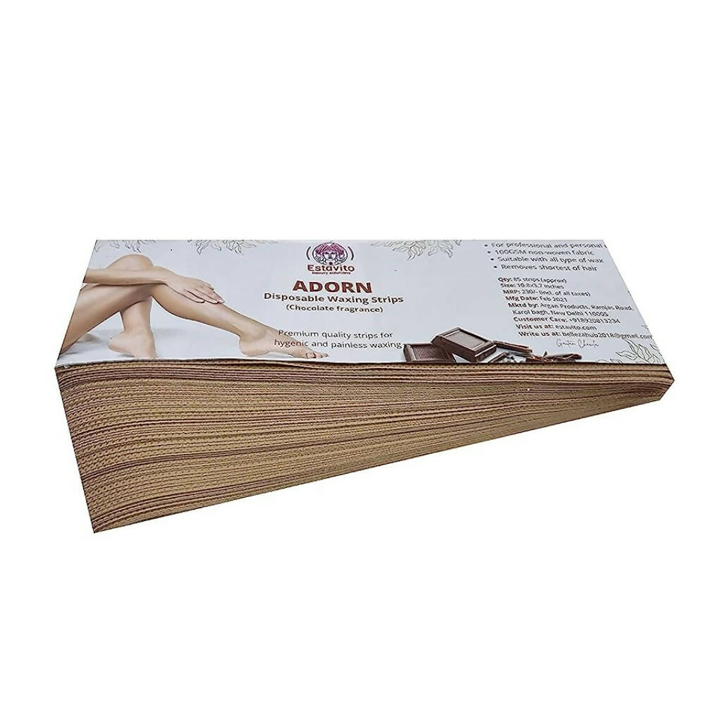 Estavito Adorn Wax Strips Hair Remover-Chocolate Fragranced | Grocsy