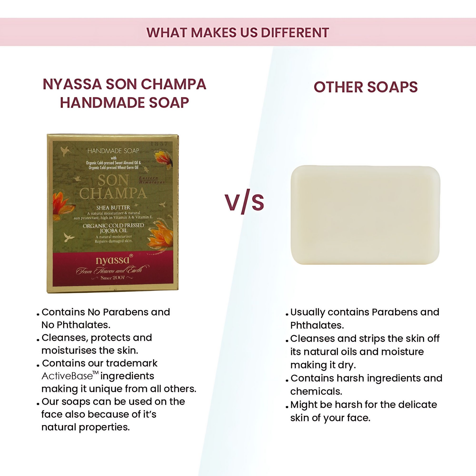 Nyassa Son Champa Handmade Soap | Grocsy
