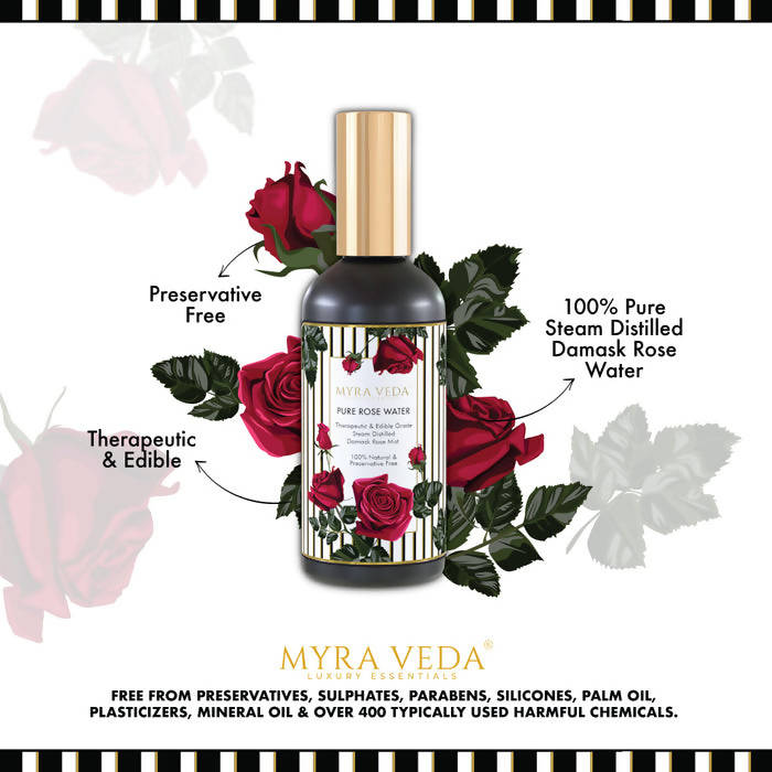 Myra Veda Pure Rose Water | Grocsy