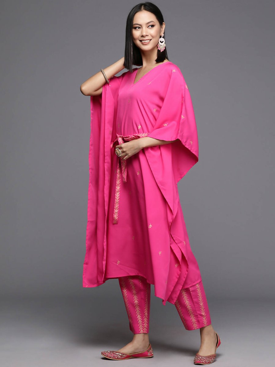Ahalyaa Women's Traditional wear Kurta Set - Pink | Grocsy