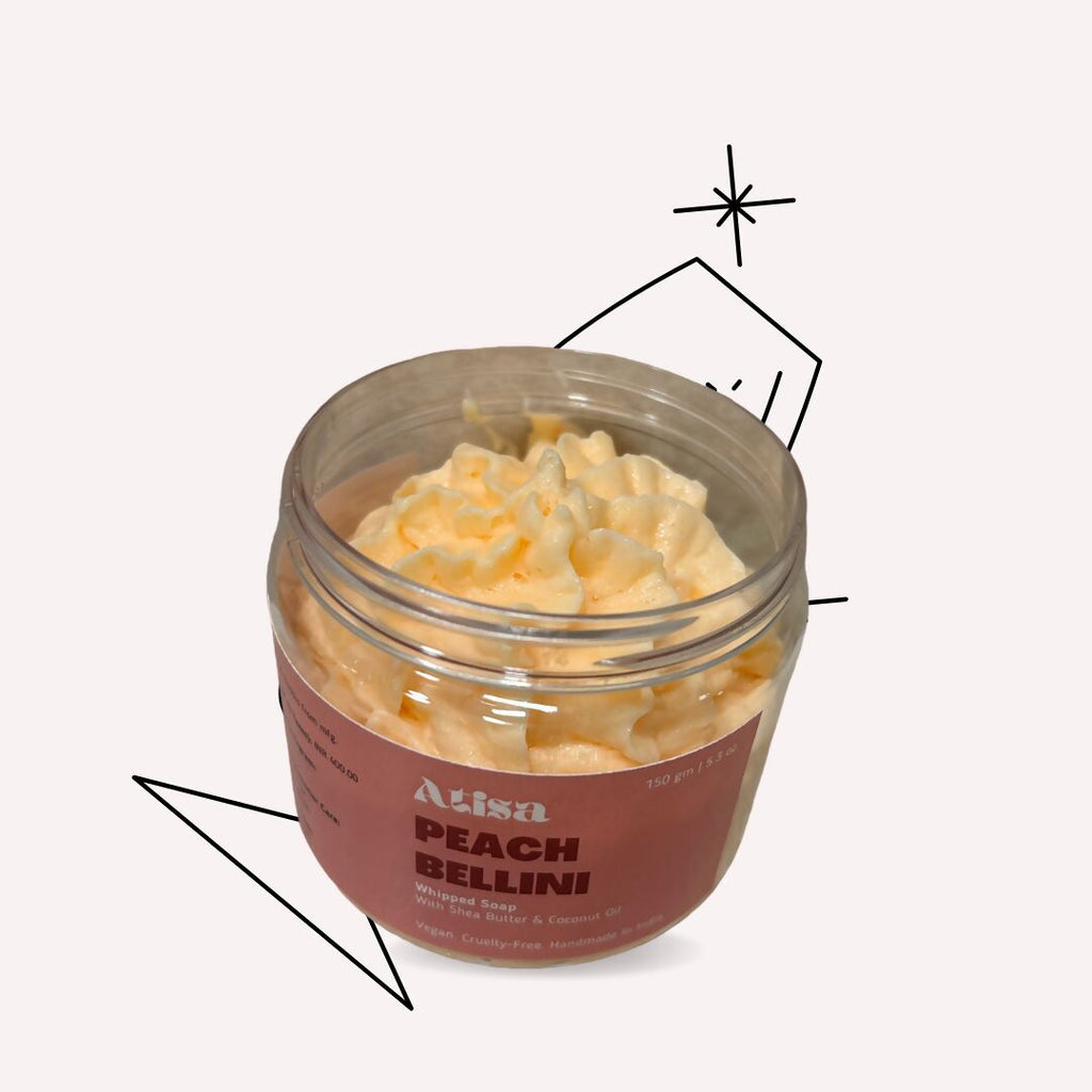 Atisa Peach Bellini Whipped Soap | Grocsy