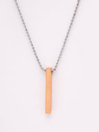 NVR Men's Set of 2 Gold & Blue Geomatric Pendent With Chain | Grocsy