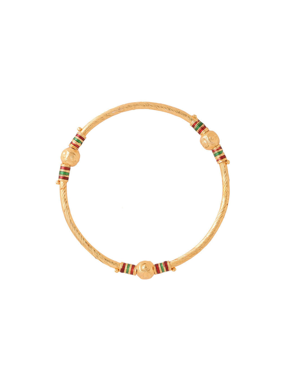 NVR Women Set of 2 Gold-Polished Traditional Bangles | Grocsy