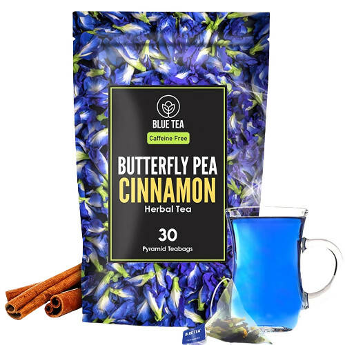 Blue Tea Butterfly Pea Cinnamon Herbal Tea Bags | Grocsy