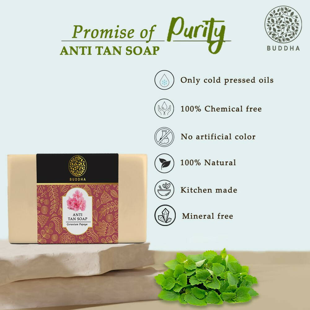 Buddha Natural Anti Tan Soap - Tan Removal, Dead Skin Removal, De Tan Naturally | Grocsy