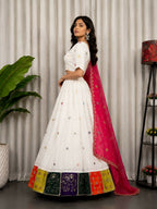 Lehenga Mart White Designer Navratri Lehenga Choli for Women | Grocsy