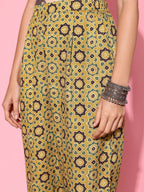 Ahalyaa Women's Traditional Wear Co-ods - Mustard | Grocsy
