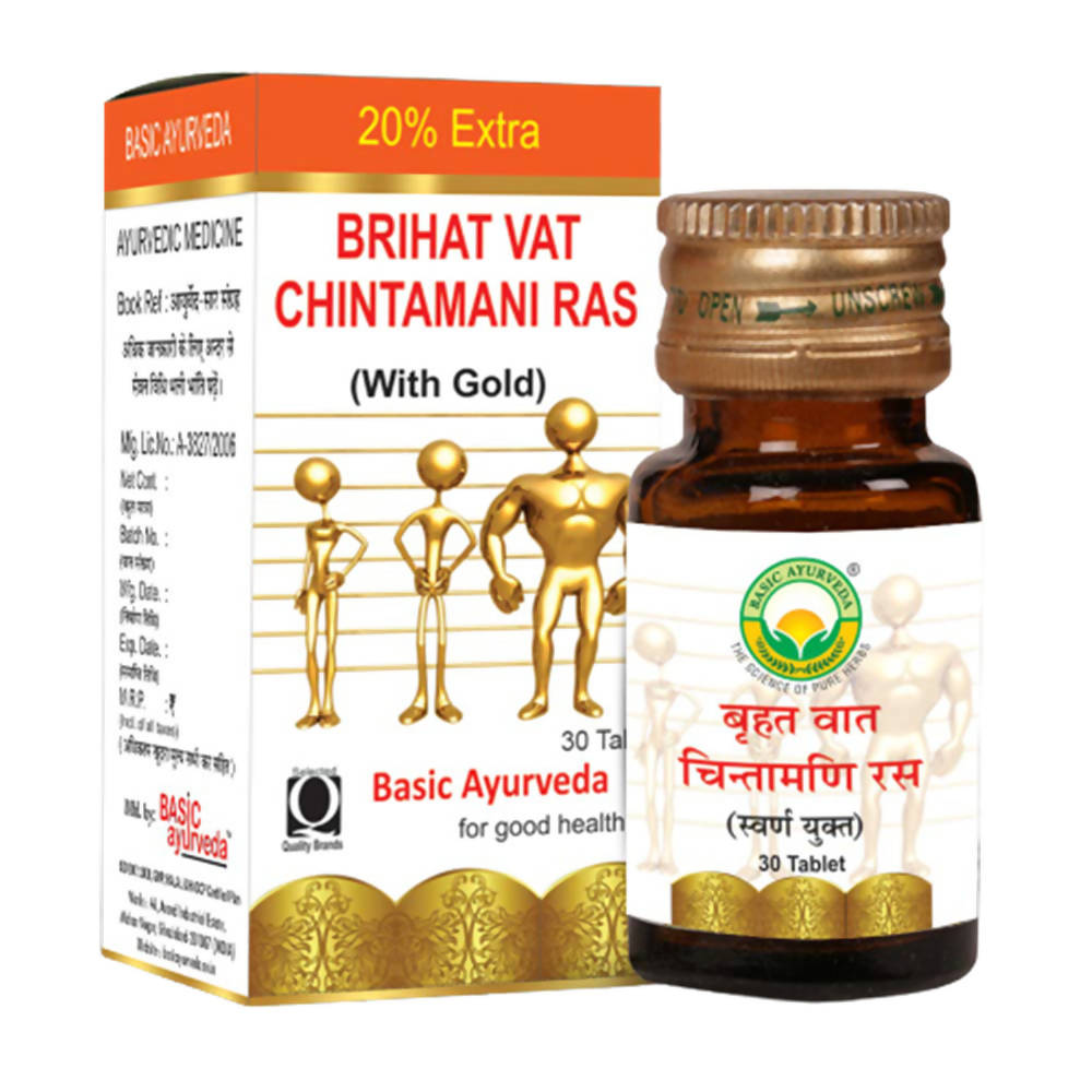 Basic Ayurveda Brihat Vat Chintamani Ras (With Gold) Tablets | Grocsy