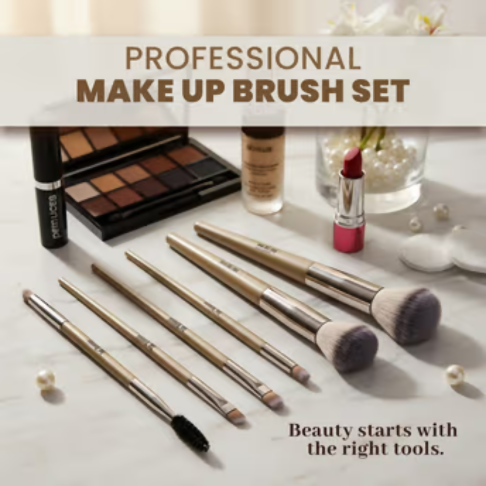 Bronson Professional 6Pc Face & Eye Brush Easy Blending | Grocsy