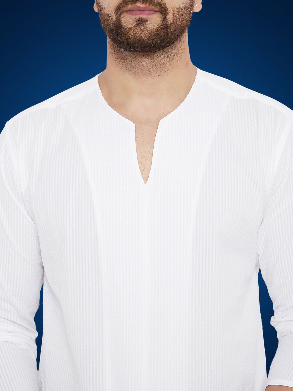 Even Apparels Men's Pure Cotton White Kurta | Grocsy