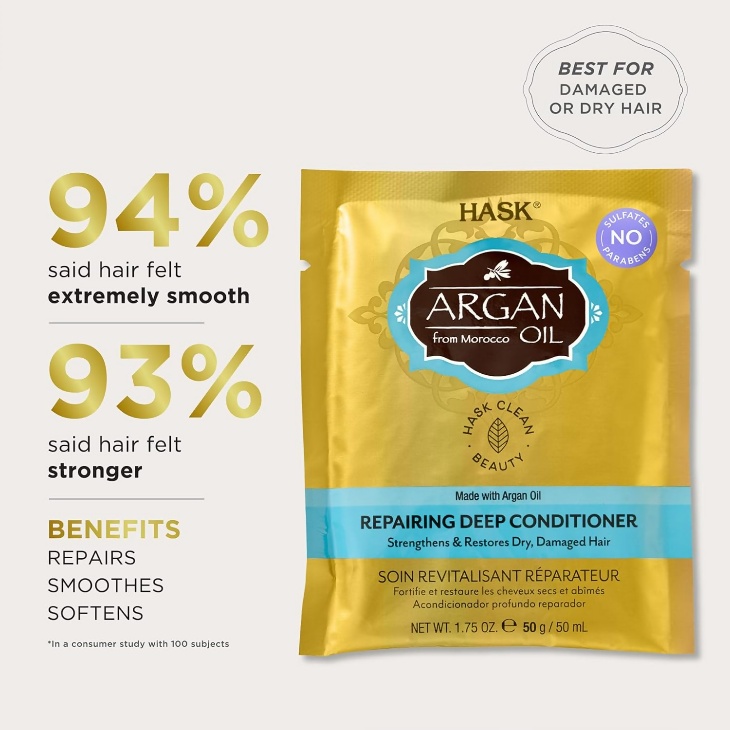 HASK Argan Oil Repairing Deep Conditioner | Grocsy