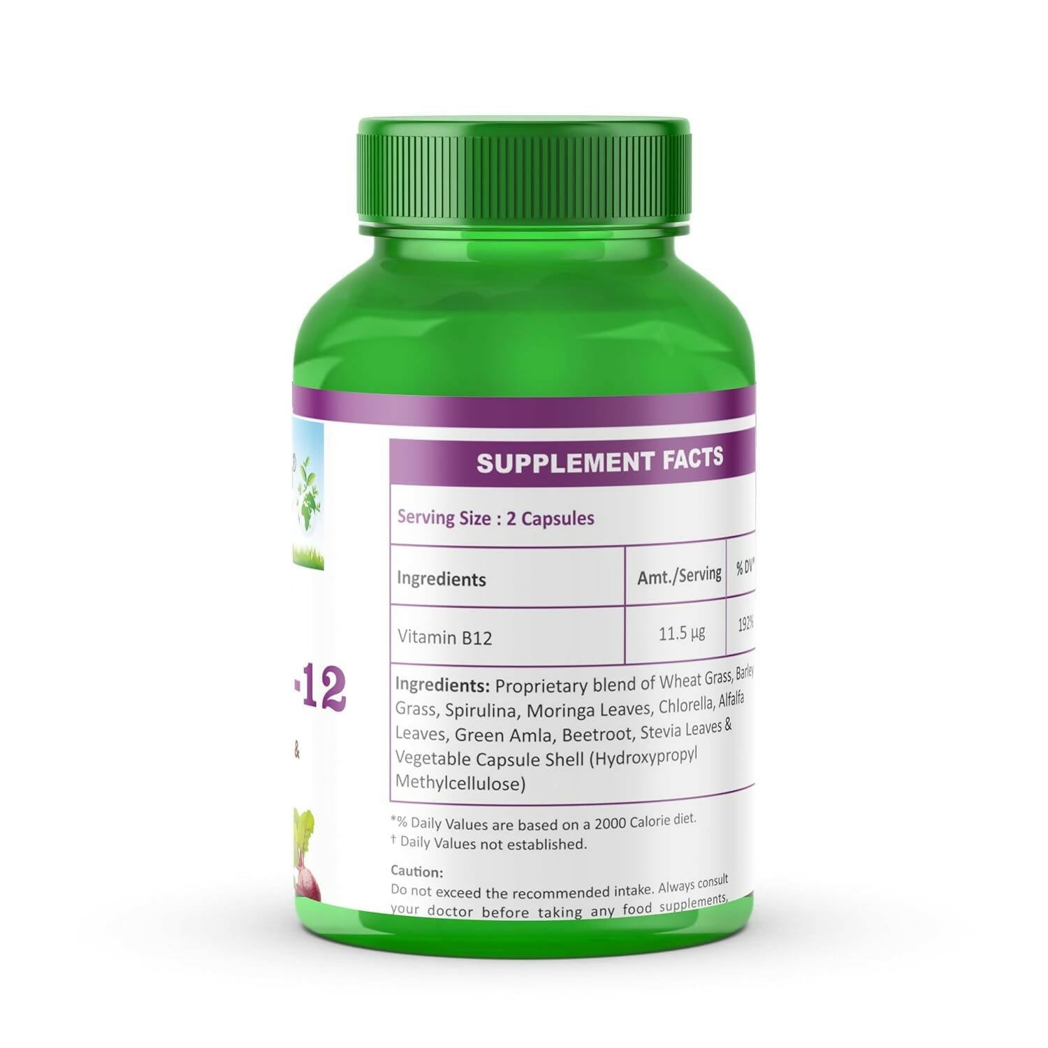 Planet Ayurveda Plant Based Vitamin B12 Capsules | Grocsy