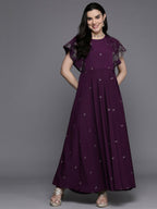 Ahalyaa Women's Traditional wear Kurta Set - Burgundy | Grocsy