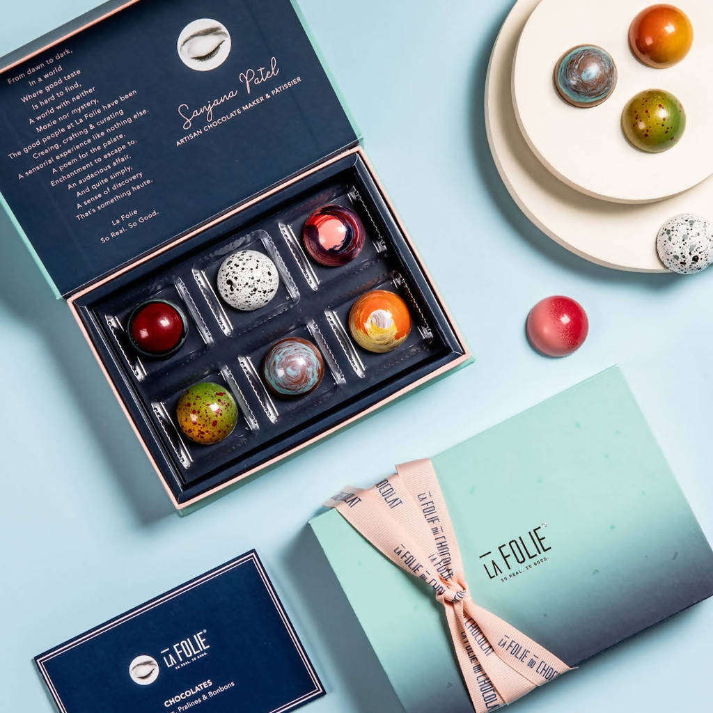 La Folie Box Of 6 - Bonbons (Assorted) | Grocsy