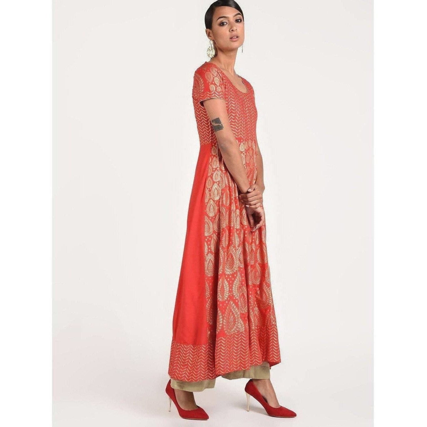 Cheera Women's Fancy Full Ghera Party Wear Anarkali Kurta (CH079K) | Grocsy