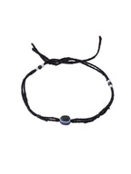 NVR Women Set of 2 Evil Eye Adjustable Black Anklets | Grocsy