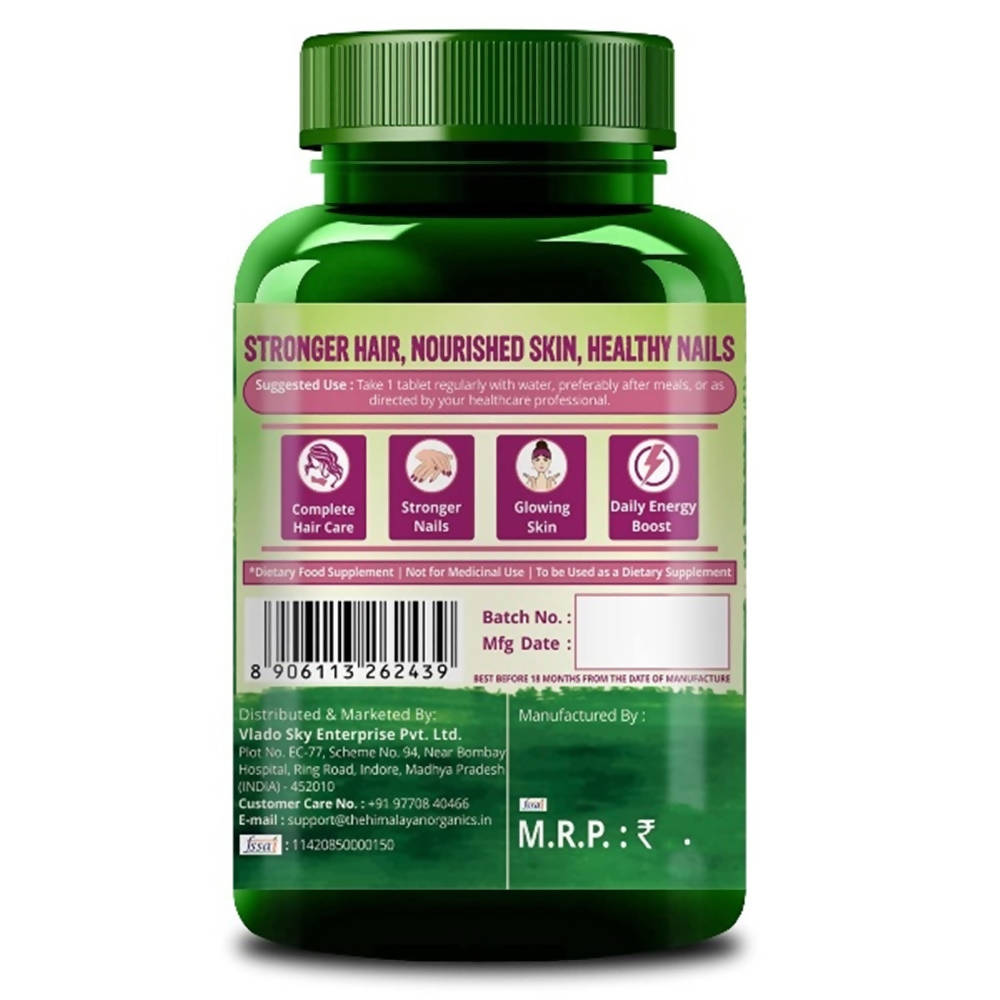 Himalayan Organics Biotin 10000 Mcg with Keratin, Amino Acids & Multivitamin Tablets | Grocsy