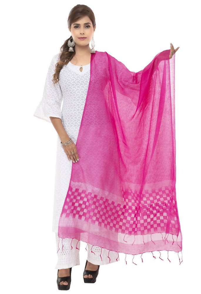 Mominos Fashion Pink Buta Cut Dupatta | Grocsy