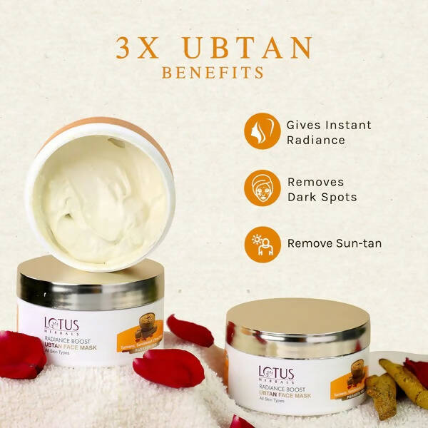 Lotus Herbals Radiance Boost Ubtan Face Mask | Grocsy