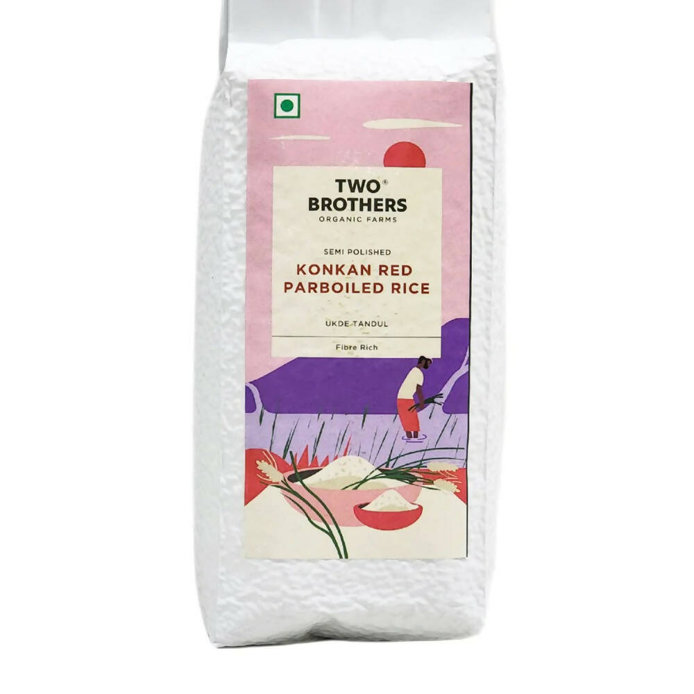 Two Brothers Organic Farms Konkan Red Parboiled Rice | Grocsy