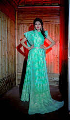 Partywear Designer Rama Jamdani contton Fancy Saree - Starwalk | Grocsy
