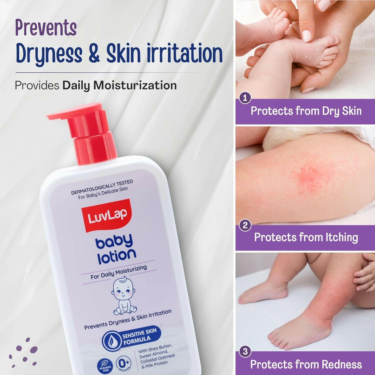 LuvLap Baby Lotion with Milk Protein | Grocsy