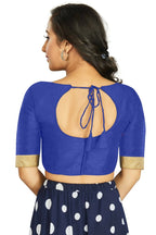 Aastha Fashion Women's Blue Art Silk Designer Traditional Readymade Blouse | Grocsy