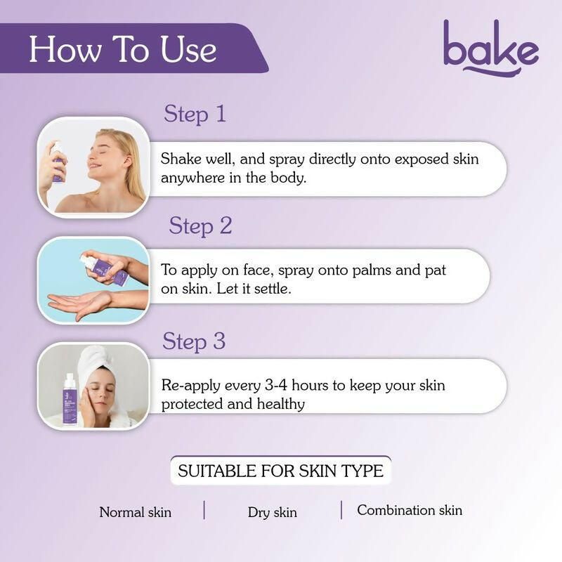 Bake SPF 70 Sunscreen Spray PA++++ Waterproof | Grocsy