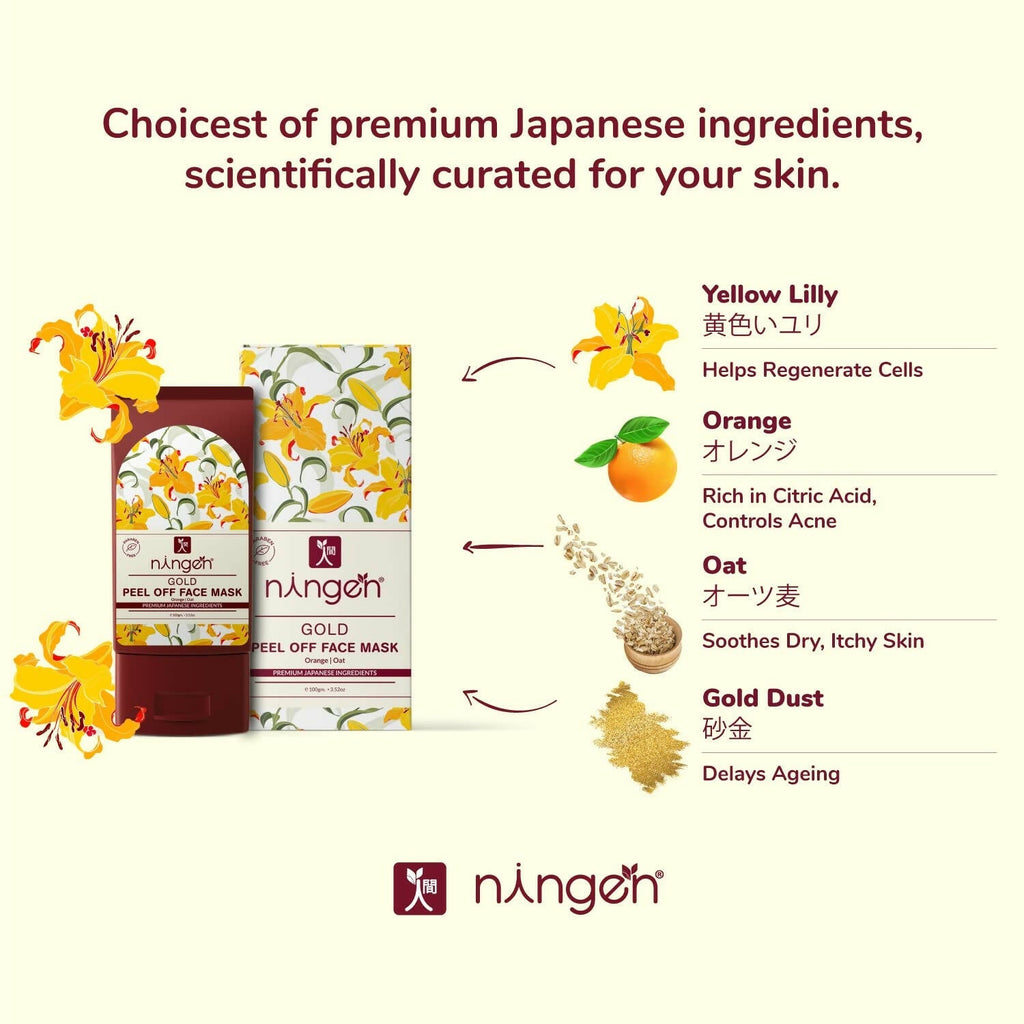 Ningen Gold Peel Off Face Mask | Grocsy