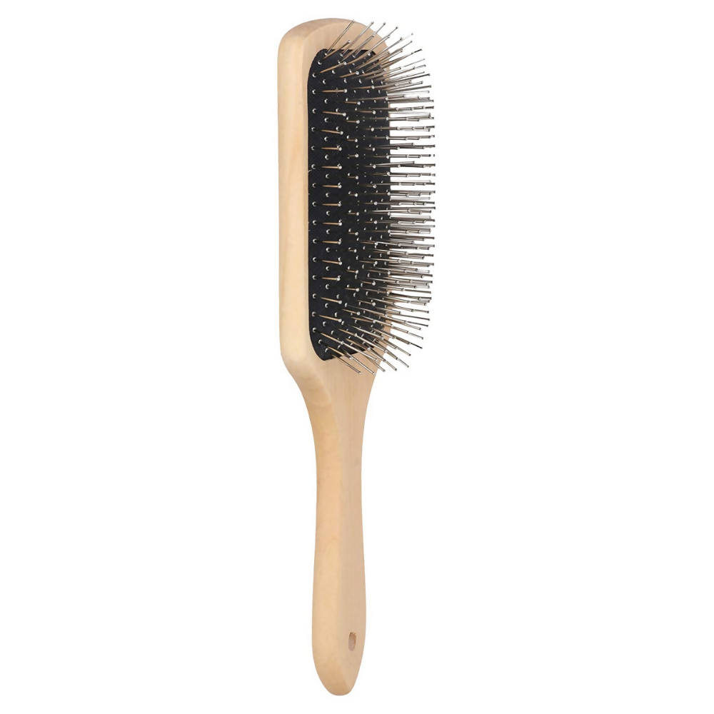 Bronson Professional Wooden Paddle Hair Brush With Steel Bristles | Grocsy