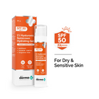 The Derma Co 1% Hyaluronic Sunscreen Hydrating Gel SPF 50 PA ++++ | Grocsy