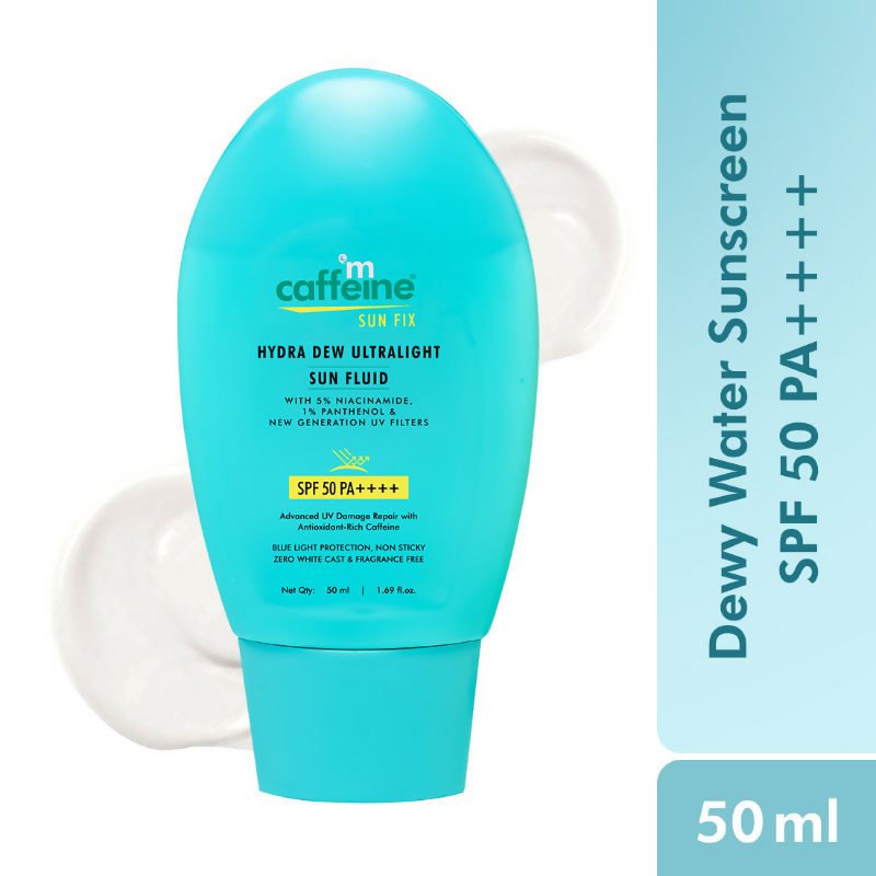 mCaffeine SunFix Hydra Dew Ultralight SunFluid SPF 50 PA++++Sunscreen | Grocsy
