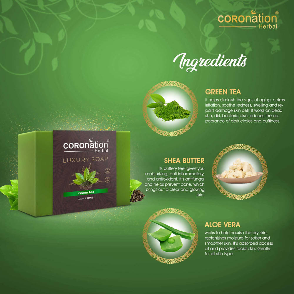 Coronation Herbal Green Tea Luxury Soap | Grocsy