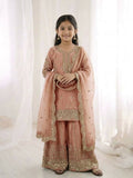 Teeya Creation New Trendy Fully Stitched Ready to Wear Kids Kurta Palazzo Set-Pink | Grocsy
