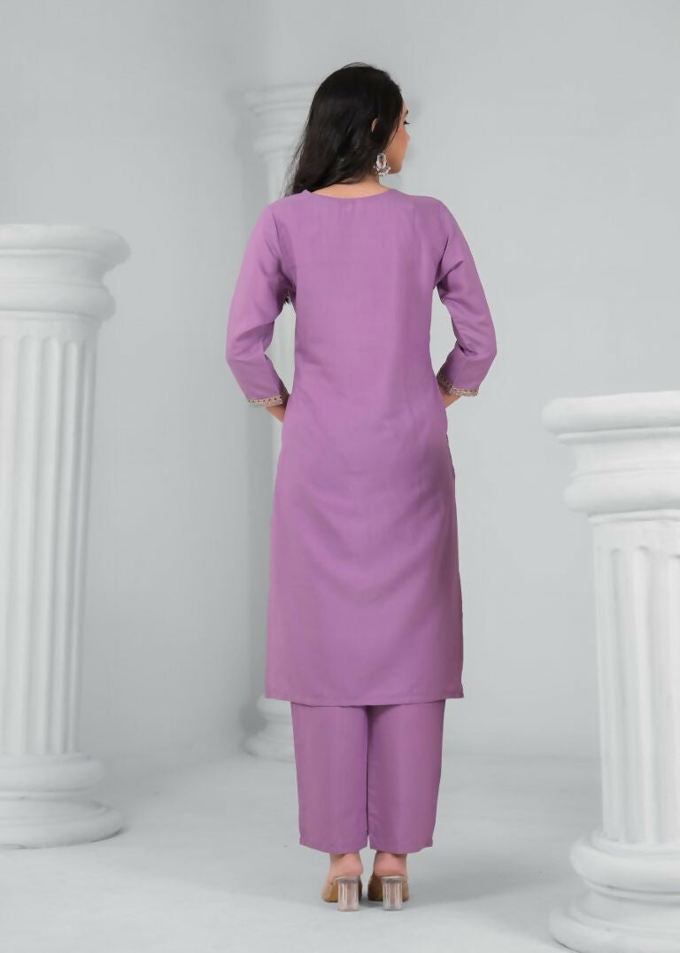 Ethnic Festive Wear Rayon Wine Stitched Suit With Dupatta - Tanisha | Grocsy