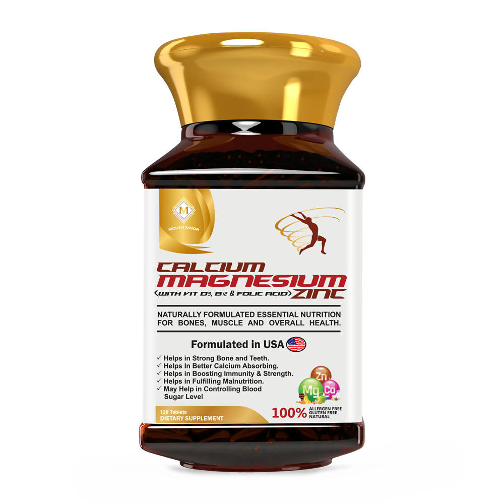 Mountainor Calcium, Magnesium & Zinc Tablets | Grocsy